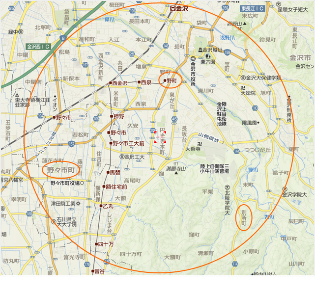 地図 石川 金沢